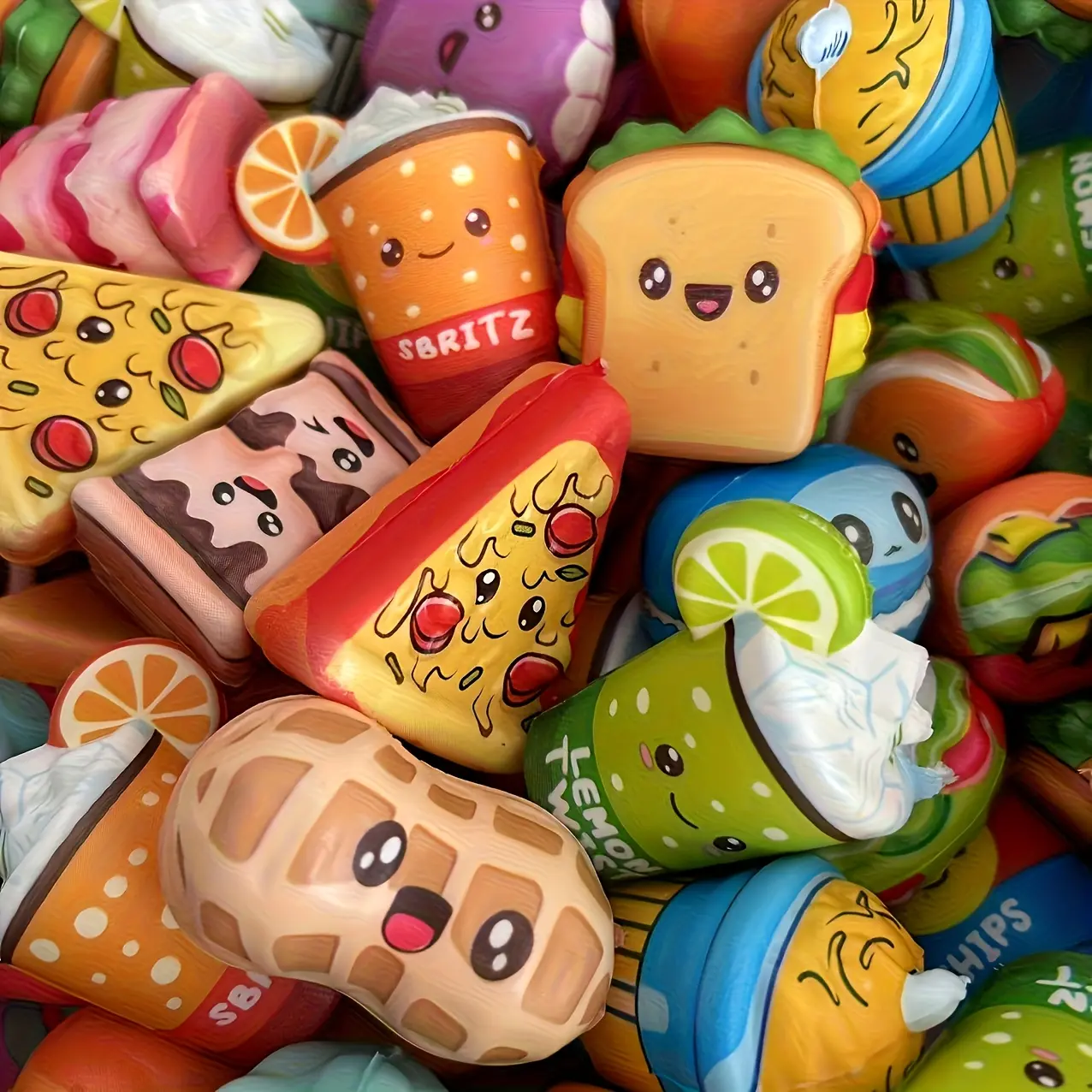 Lot de squishies miniatures en forme d’aliments, 20 ou 10 pièces, modèles aléatoires doux à presser lentement, petits cadeaux d’anniversaire et surprises pour sachets de fête d’enfants, tendance sur TikTok en Malaisie