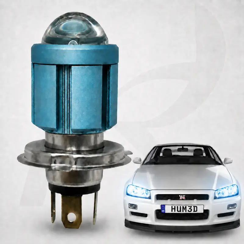 Stallion ST-G301 H4 LED High and Low Beam Car Headlight Bulbs, 2-Pack, 6500K Super White, 12V