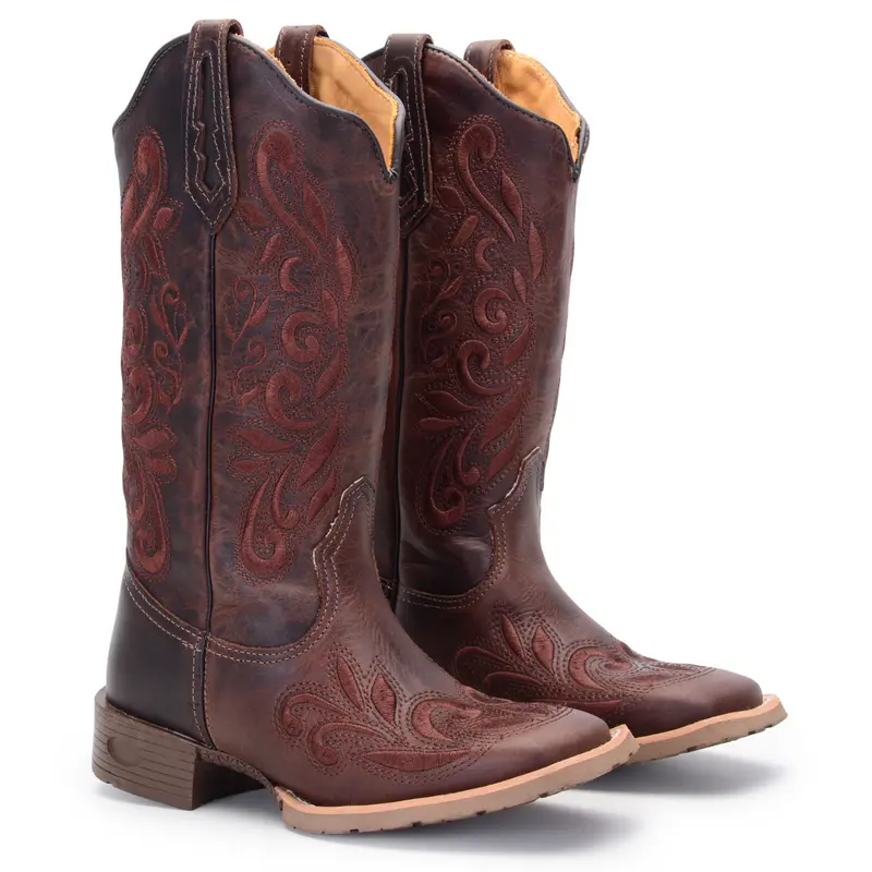 Bottes western pour femme Franca Boots Hopper brodées, style cow-girl