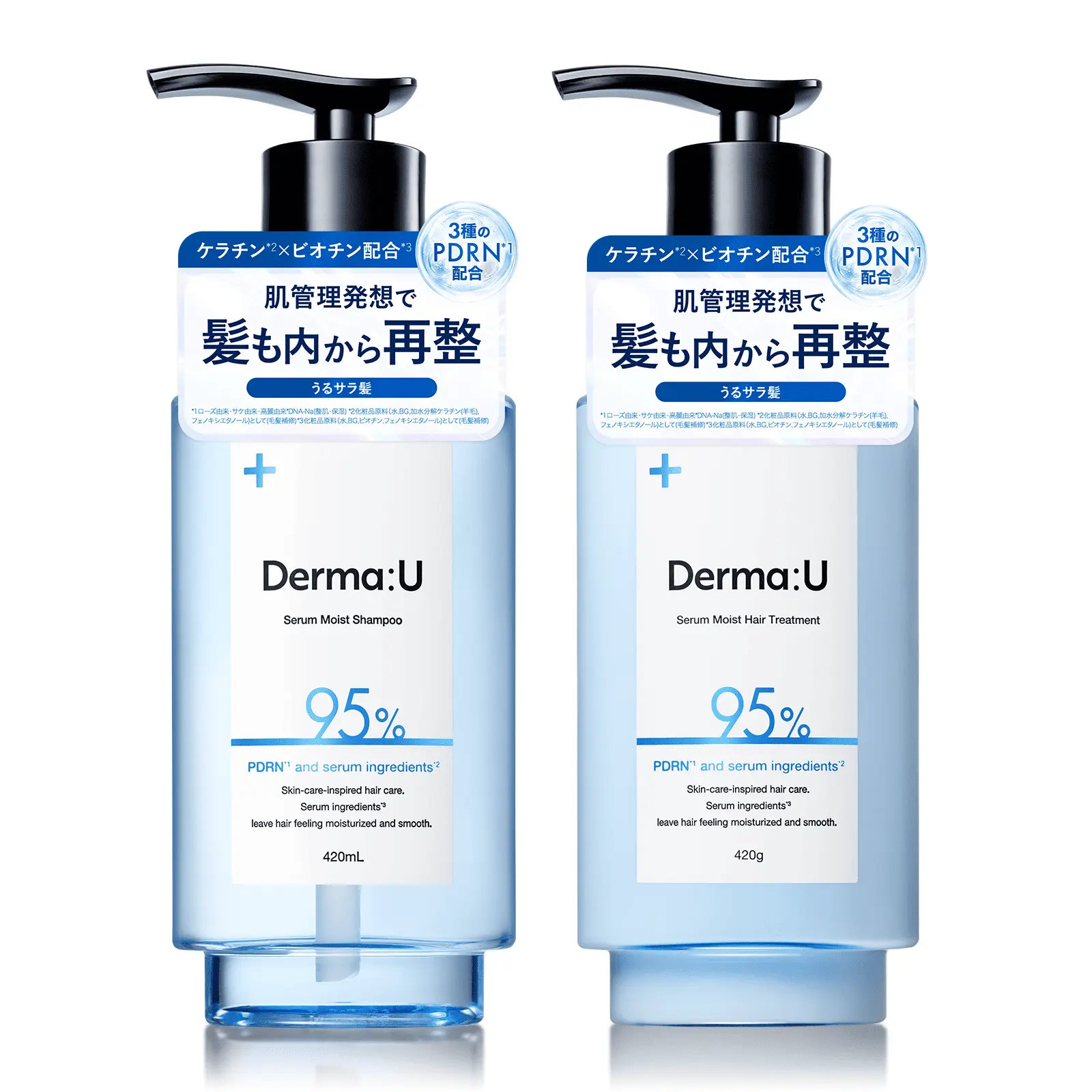 Derma:U 官方洗发水与护发素套装