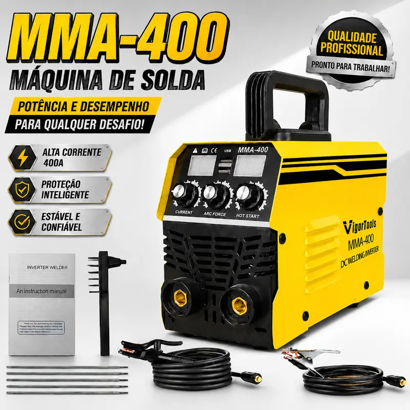 【8.8】MMA-400 110V 인버터 용접기, MMA-400·MMA-300·MIG-500, IGBT 기술·디지털 디스플레이·휴대용 자동 용접 공구 {SSS+A 최신 버전 품질 전면 개선}