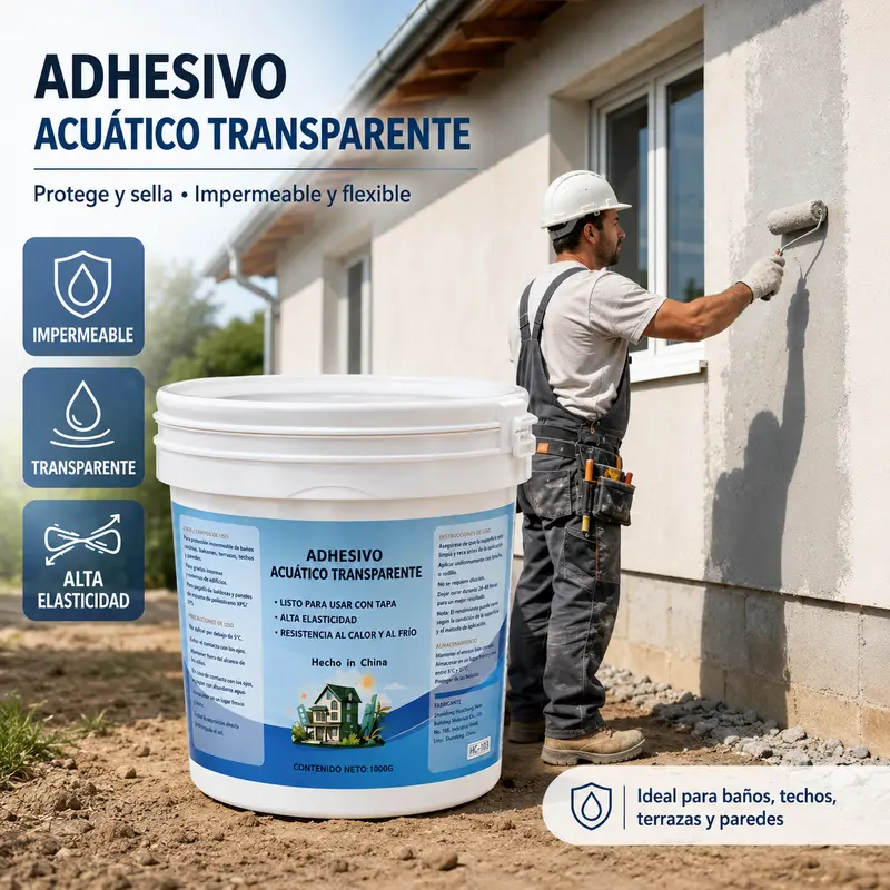 Clear Waterproof Penetrating Sealant for Bathroom Leak Repair, Roofs and Exterior Walls, No Tile Removal Needed