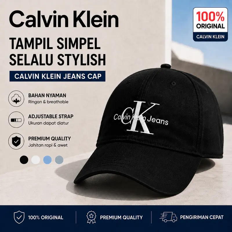 Gorra de béisbol Calvin Klein unisex de mezclilla, estilo casual y deportivo para hombre y mujer, para actividades al aire libre y uso diario