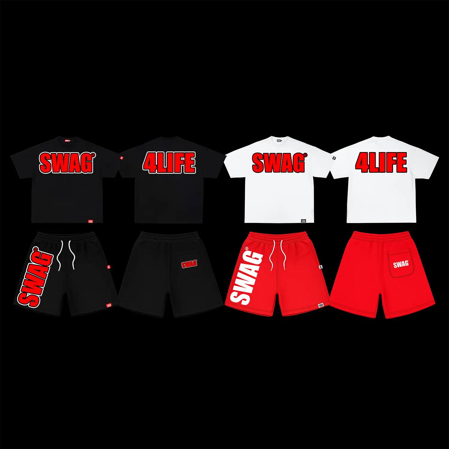 Union Swag SWAG 4LIFE Red Overall Set Outfit, Extra Limited Edition