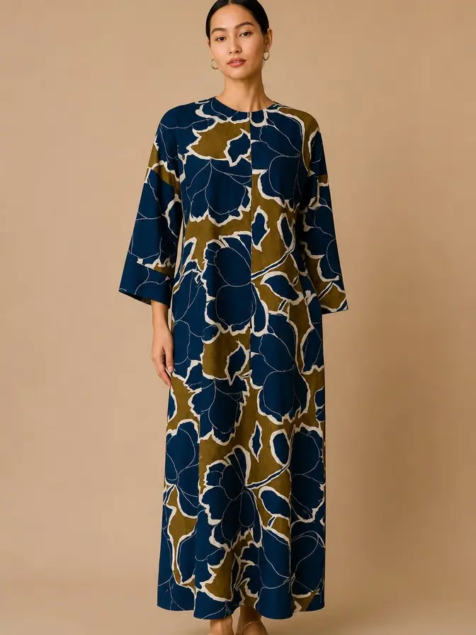 Harga Berbaloi!! KAFTAN DUBAI ROUND NECK PLAIN | KAIN SOFT CREPE | IRONLESS & STRETCHABLE BAJU
