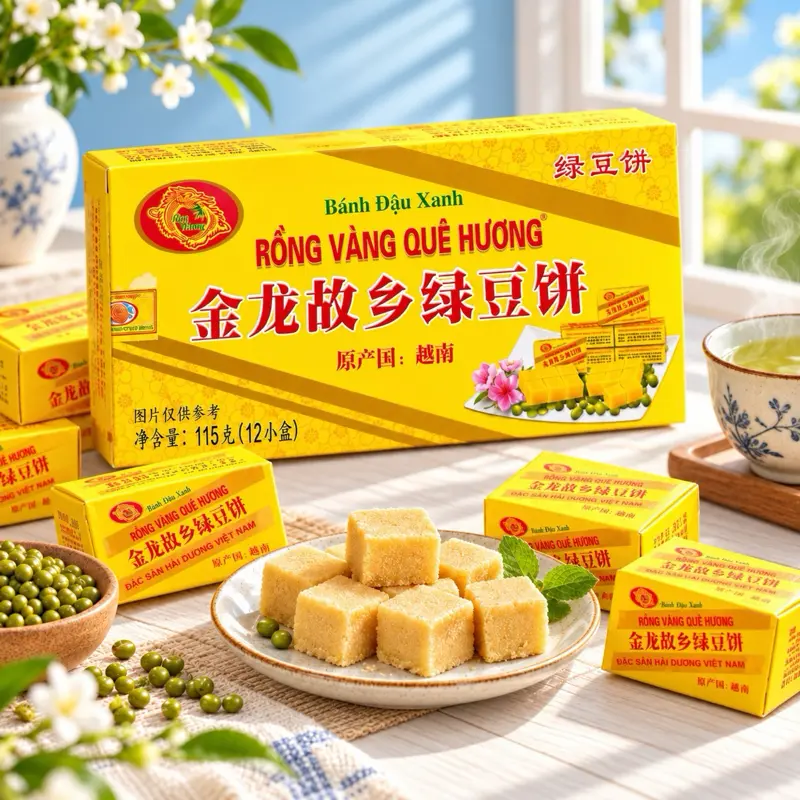 Bánh Đậu Xanh XK Quê Hương Rồng Vàng – Vị Tuổi Thơ Tan Ngay Trong Miệng | Đặc Sản Hải Dương