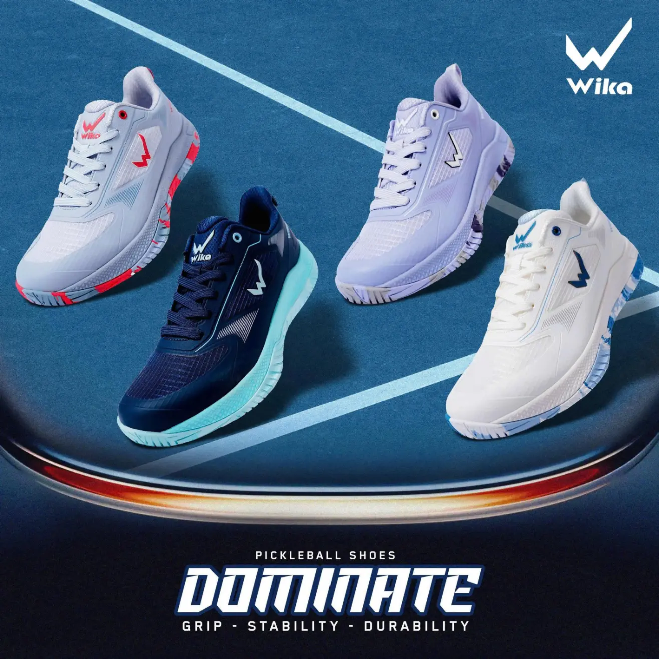 Official WIKA Dominate Sports Shoes, Lightweight, Breathable, Cushioned, Grippy and Twist-Resistant, Now Available