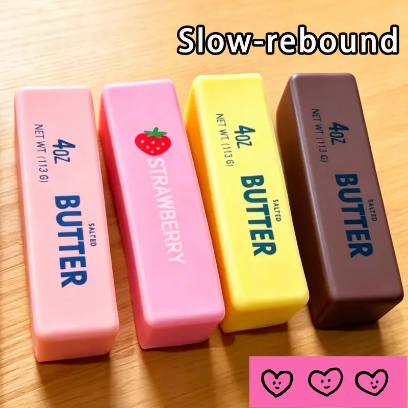 Butter Stick Squishy Toys Slow Rising Squeeze Toy Slow Rebound Butter Bar Brick Squishy Fidget Toy for Stress Relief Gift Toy