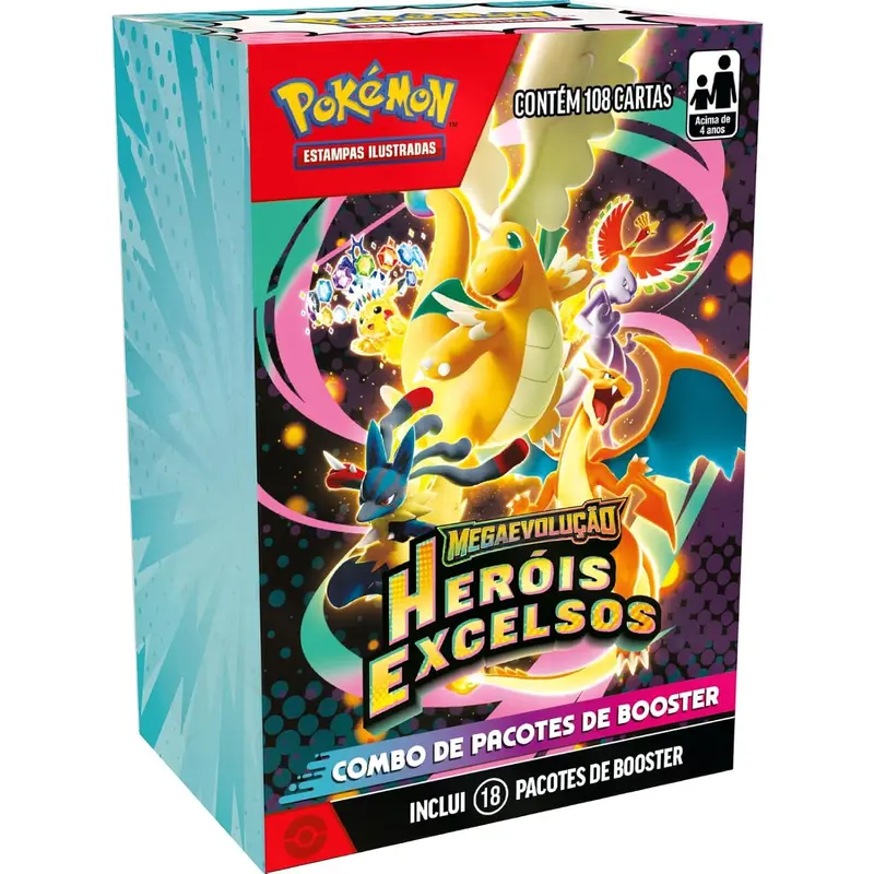 Pokémon Copag PT-BR Combo of Excelsior Heroes Booster Packs