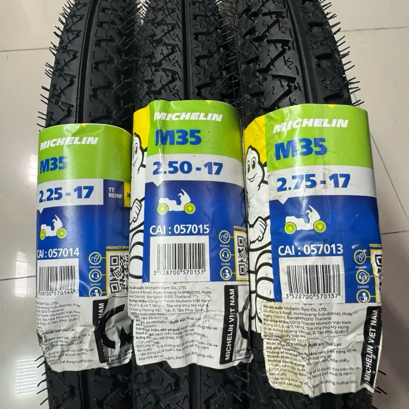 Michelin Vỏ Lốp Xe Máy M35 Thái Lan 2.25/17 & 2.50/17 2.75-17 Cao Cấp Có Ruột Bám Đường Tốt Độ Bền Cao Thiết Kế Siêu Đẹp