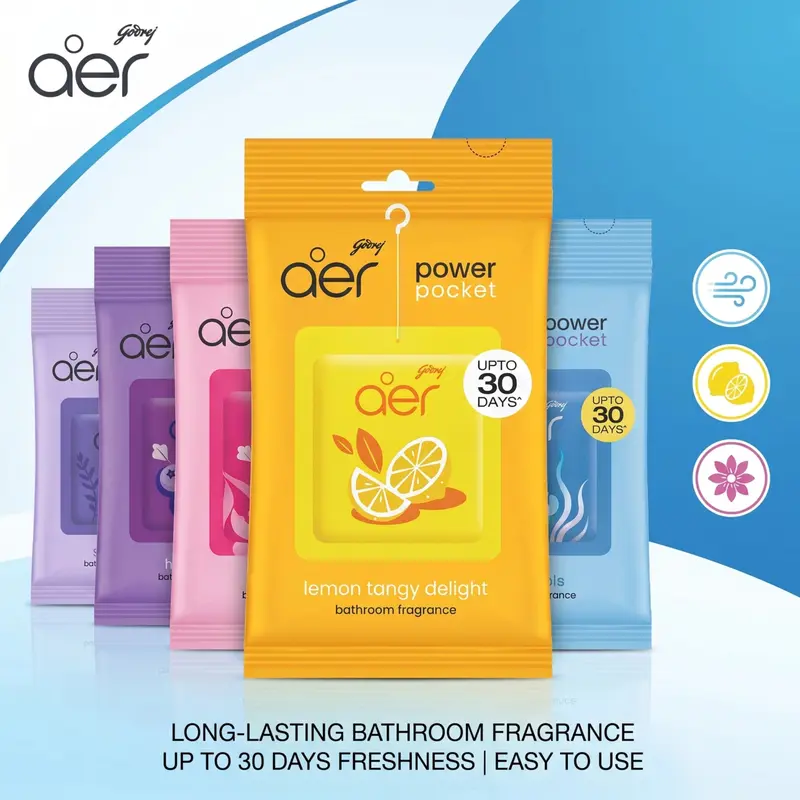 Bathroom and Toilet Air Freshener, Natural Home Fragrance Diffuser, Odour Removal, Lasts 30 Days