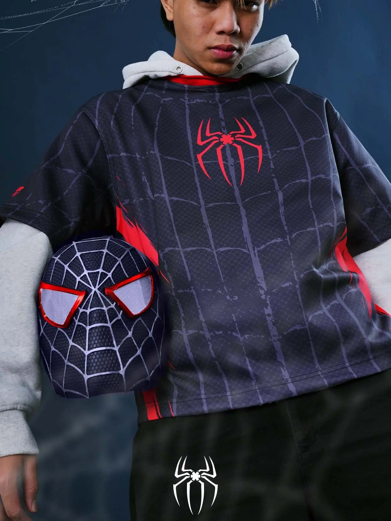 HALAKIRI Crimson Web Jersey im Boxy Cut