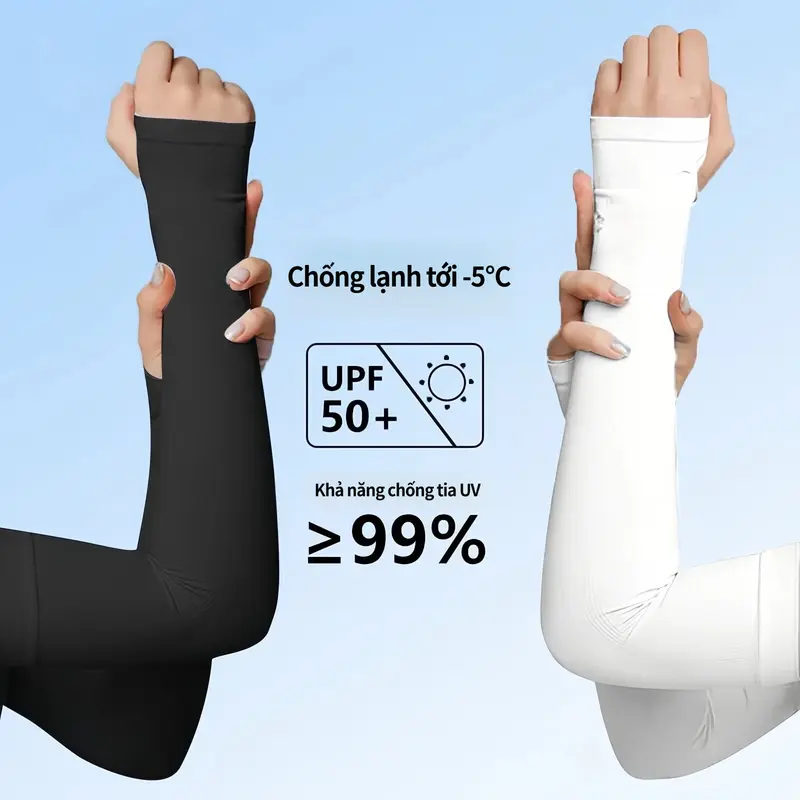Ice-Cool UPF50+ UV Protection Arm Sleeves for Sun Protection on Outdoor Rides, Discounted Today