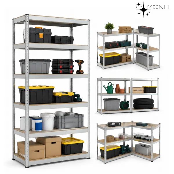 Étagère de rangement réglable à 5 niveaux pour la maison, la cuisine ou la salle de bains