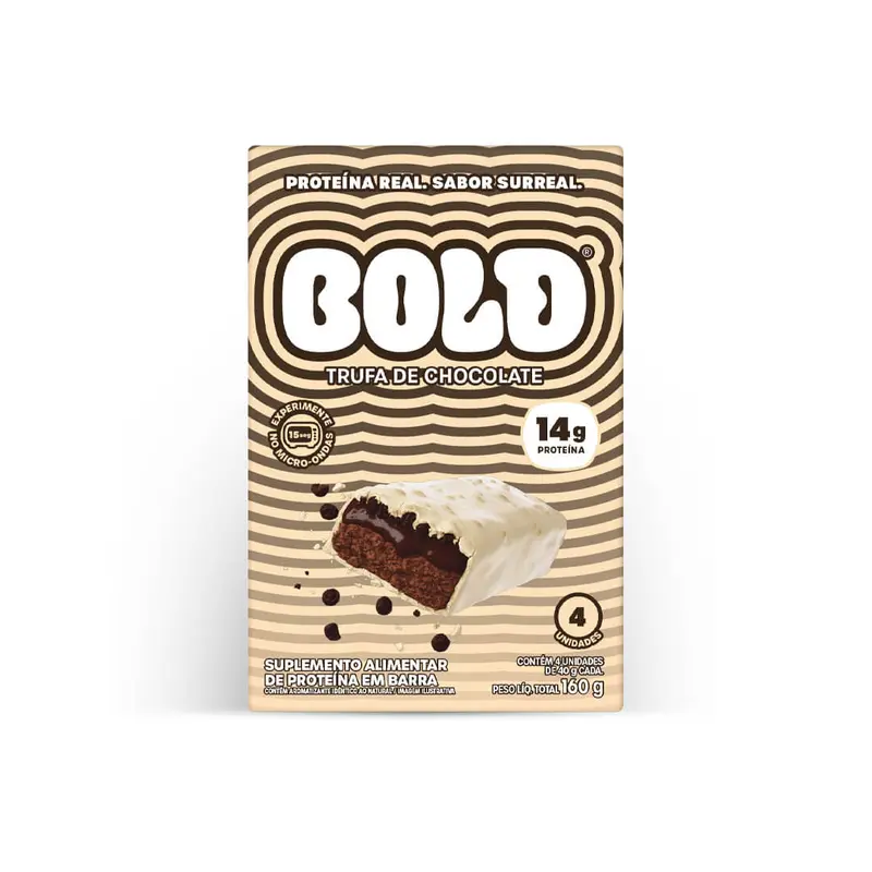 BOLD TRUFA DE CHOCOLATE 14G DE PROTEÍNA - KIT 4 UND.