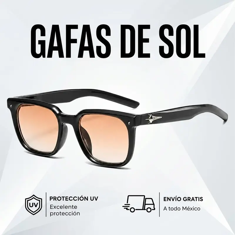 Gafas de sol unisex, elegantes y de alta gama; con un estilo urbano y sofisticado, también aptas para hombres. Novedad de 2026.