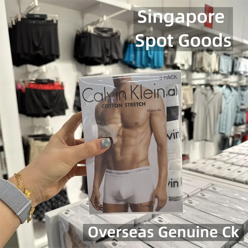 Lot de 3 boxers homme CALVIN KLEIN UNDERWEAR CK authentiques, 95 % coton stretch, confortables et résistants pour tous les jours
