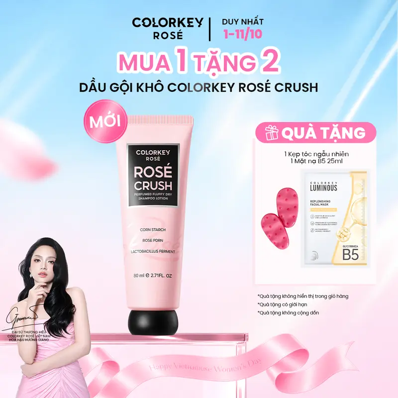 [HOT] Shampooing sec volumateur COLORKEY ROSÉ, parfum Rosé Crush, tenue du parfum 6 à 8 heures, 80 ml