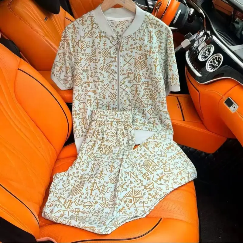 FADFAD Women's Casual Sporty Short-Sleeve Top and Trousers Set, New and Ready Stock