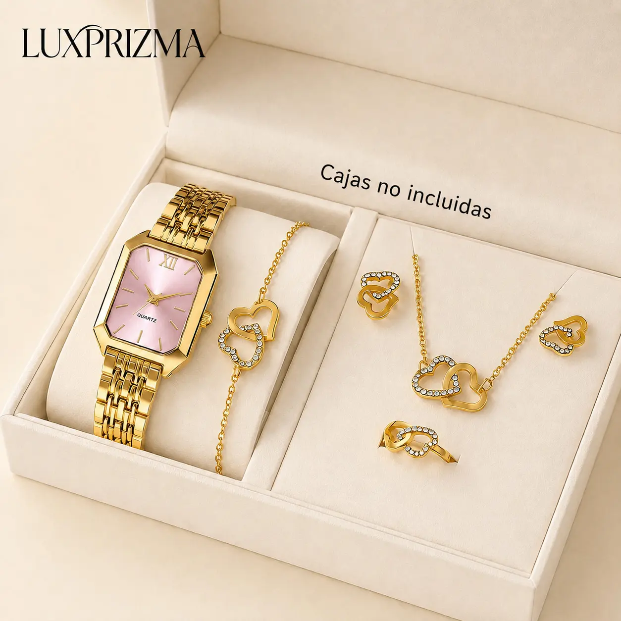 Luxprizma Reloj de cuarzo cuadrado minimalista y versátil, diseño refinado en estilo Ins, caja de acero con correa de moda, reloj de cuarzo elegante y lujoso para estudiantes, mujer.