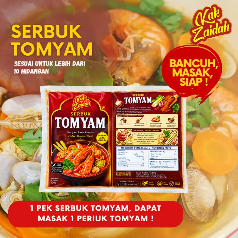 Kak Zaidah Serbuk Tomyam 100g