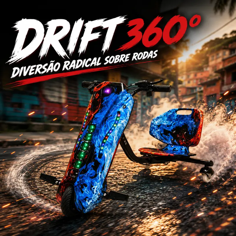 HDJ Kids' Electric Drift Trike, Extra-Large Elephant Model, Spacious Cabin, No Suspension, 350W Motor, 36V Battery, 3 Speeds and 360° Wheels