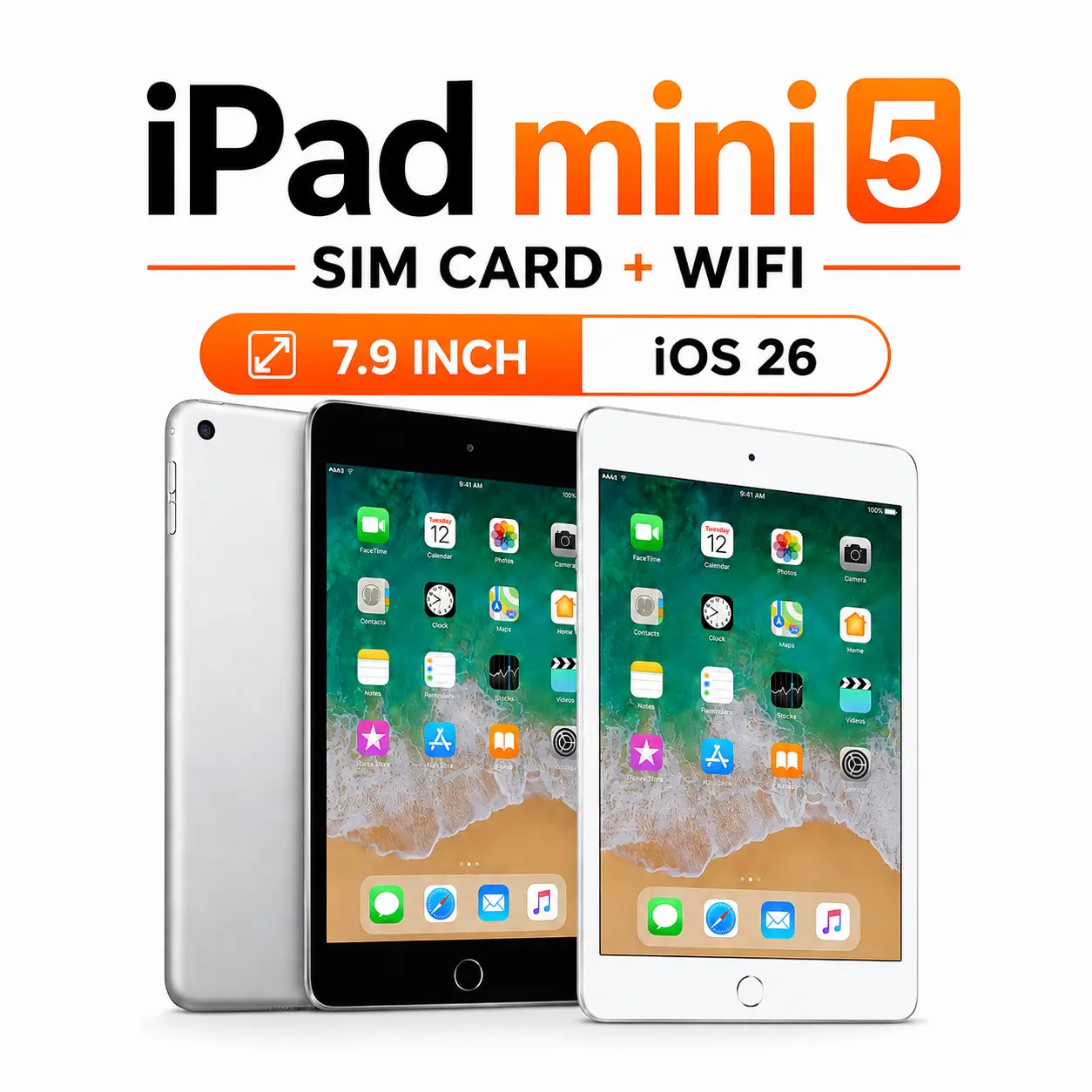 iPad Mini 5 cũ CHÍNH HÃNG | iOS 26 | 7.9 inch | CELLULAR + WIFI | Phù hợp sử dụng hằng ngày