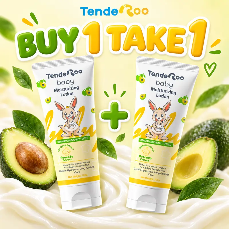 [Buy 1 Take 1] Tenderoo Baby Moisturising Lotion with Avocado Plant Extract, Gentle Simple Formula, 200ml