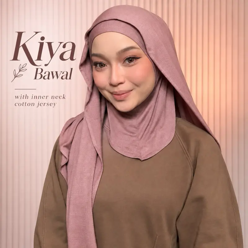 KIYA Cotton Jersey Bawal Headscarf with Inner Neck Cover