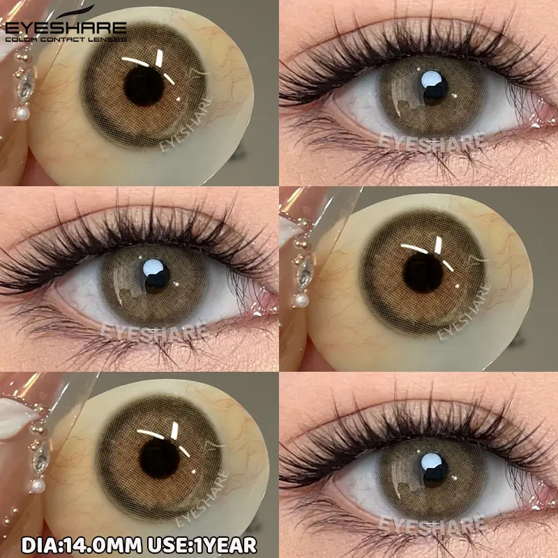 Eyeshare Brazilgirl Soft Contact Lenses, 14mm, No Limbal Ring, 6-Month Wear, with Case