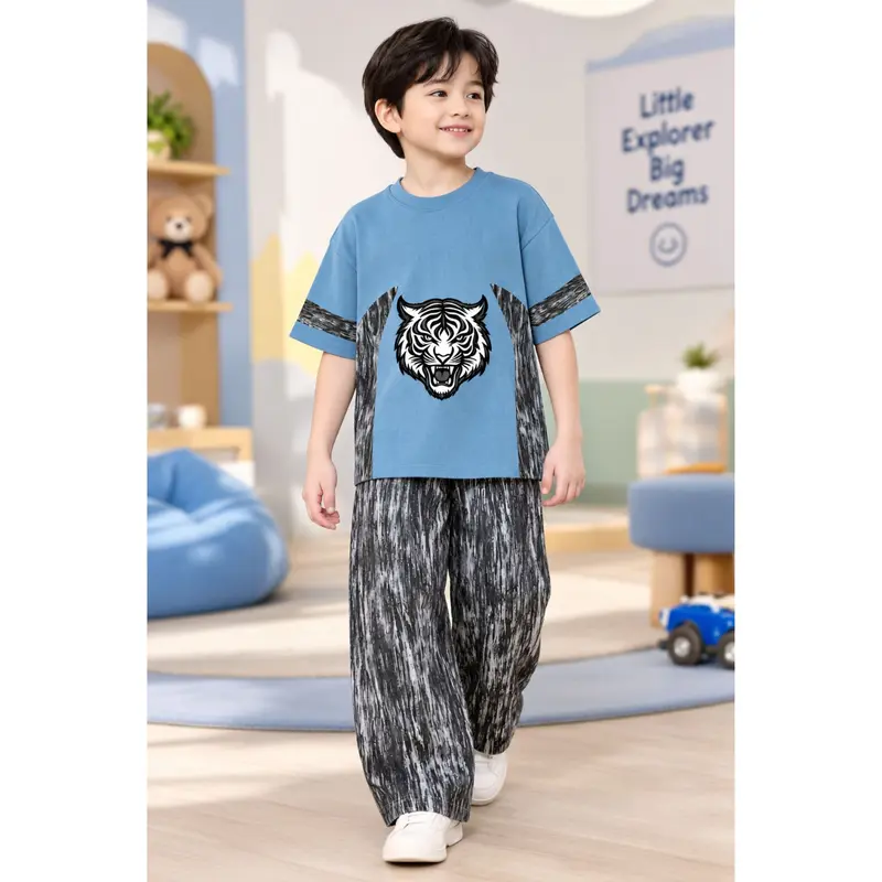 [Free Stiker Nama] Setelan Baju Anak Karakter / Setelan Kaos Anak Laki-laki dan Perempuan Usia 4-12 Tahun