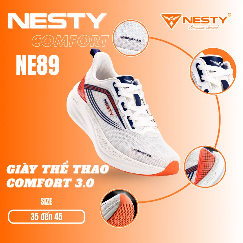 [NE89] Zapatillas deportivas unisex NESTY COMFORT 3.0, versátiles, cómodas y transpirables (KO1)